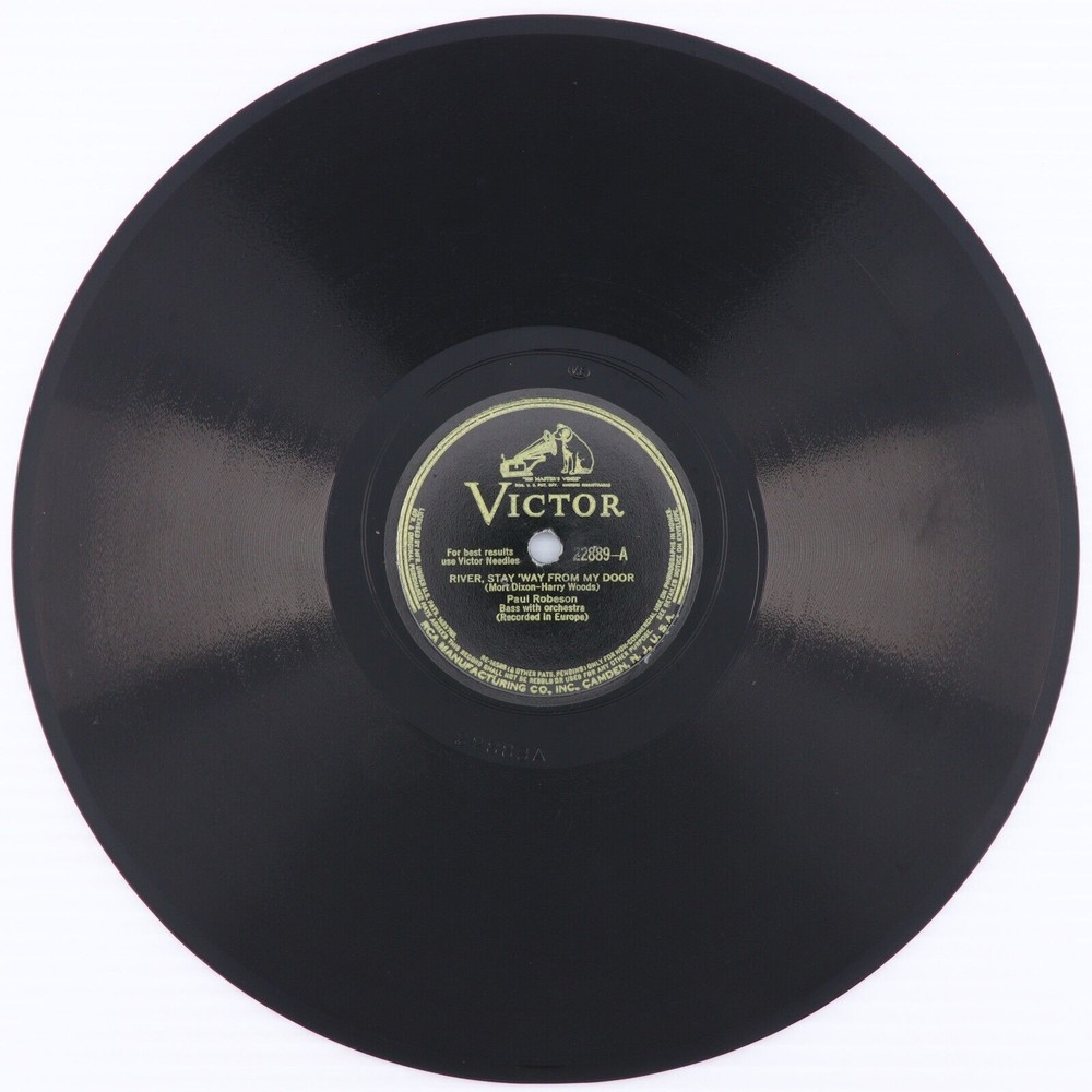 Paul Robeson, River Stay 'Way From My Door/Rockin' Chair 10" 78 rpm Record 22889 - Picture 2 of 16